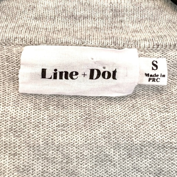 𝅺Line & Dot Eulalia Ruffle Sleeve Cardigan Sweater Light Gray - Picture 5 of 5